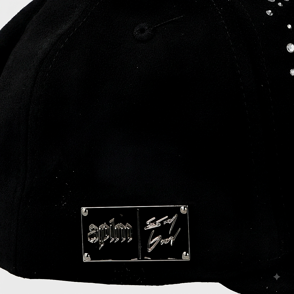 Black Gold Rhinestone Cap